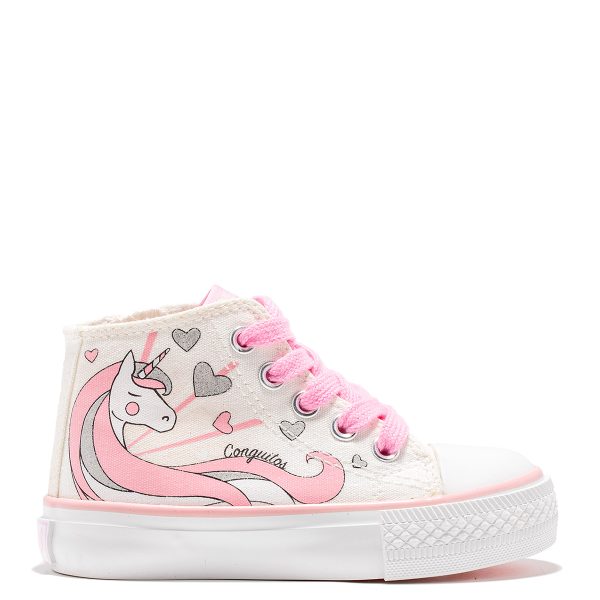 SNEAKERS ALTA, MODELLO CONVERSE UNICORNO STAMPA UNICORNO