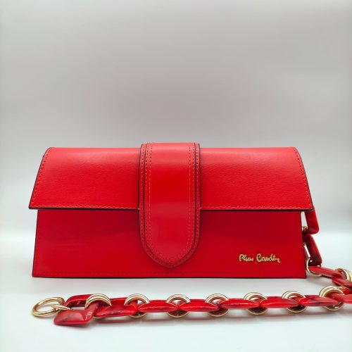 BORSA DOPPIA TRACOLLA, PELLE E CATENA PIERRE CARDIN