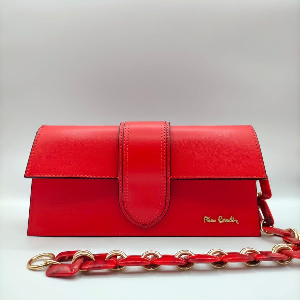 BORSA DOPPIA TRACOLLA, PELLE E CATENA PIERRE CARDIN