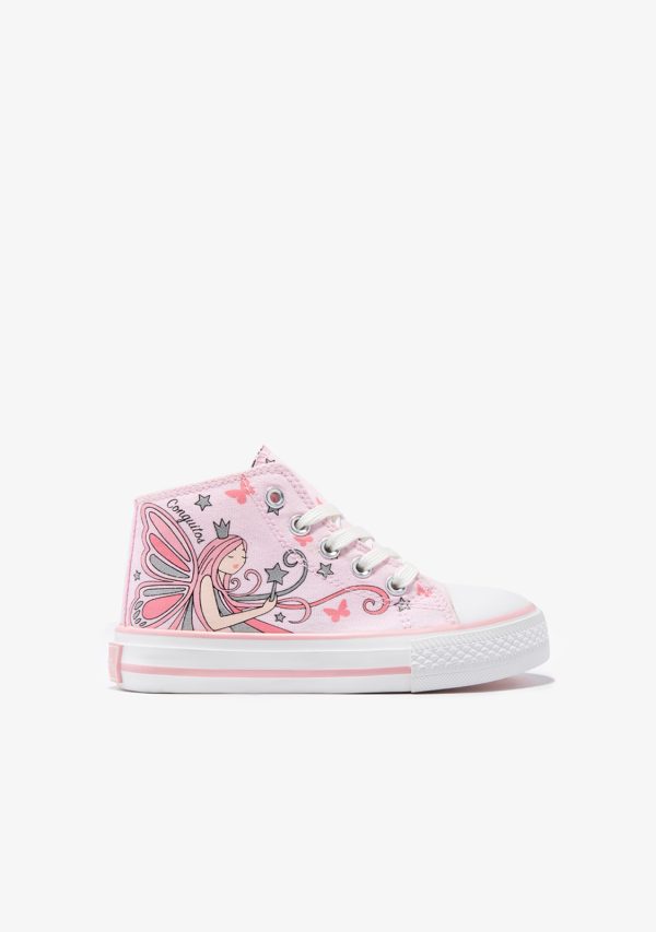 SNEAKERS ALTA, MODELLO CONVERSE CONGUITOS STAMPA REGINA DELLE FATE