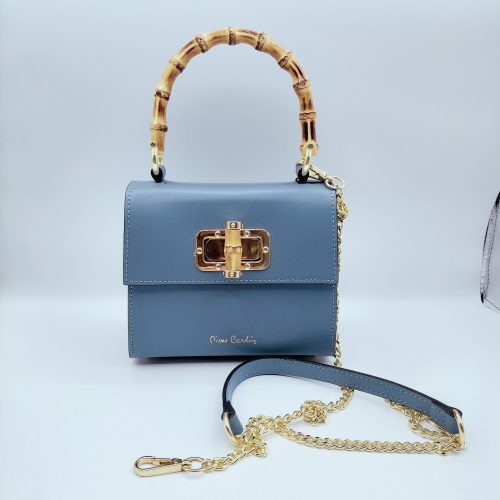 BAULETTO MANICO BAMBU, TRACOLLA CATENA ORO PIERRE CARDIN - immagine 2