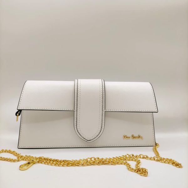 BORSA DOPPIA TRACOLLA, PELLE E CATENA PIERRE CARDIN - immagine 2
