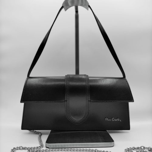 BORSA DOPPIA TRACOLLA, PELLE E CATENA PIERRE CARDIN - immagine 3