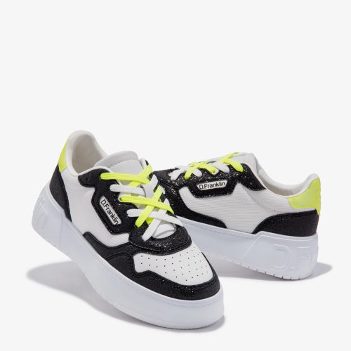SNEAKERS D. FRANKLIN Bianco-Nero - immagine 3