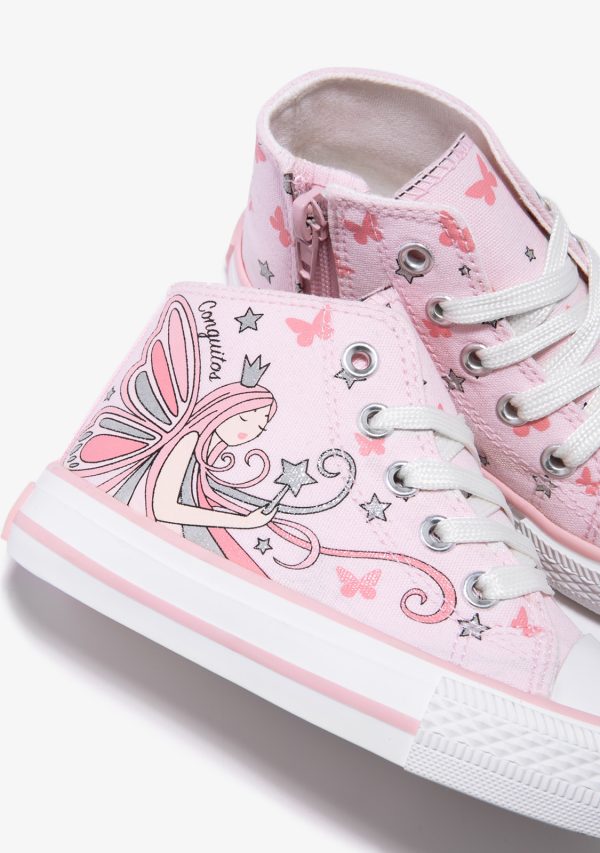 SNEAKERS ALTA, MODELLO CONVERSE CONGUITOS STAMPA REGINA DELLE FATE - immagine 3