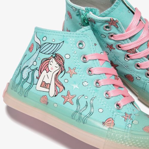SNEAKERS ALTA, MODELLO CONVERSE CONGUITOS STAMPA SIRENETTA - immagine 3