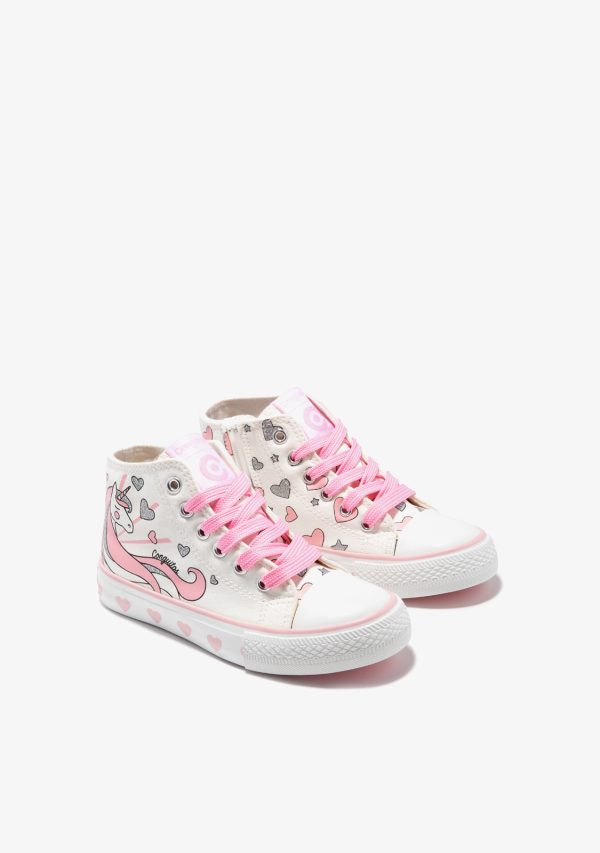 SNEAKERS ALTA, MODELLO CONVERSE UNICORNO STAMPA UNICORNO - immagine 4