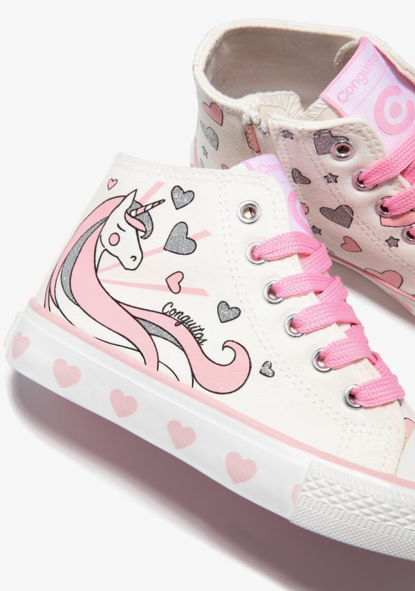 SNEAKERS ALTA, MODELLO CONVERSE UNICORNO STAMPA UNICORNO - immagine 5