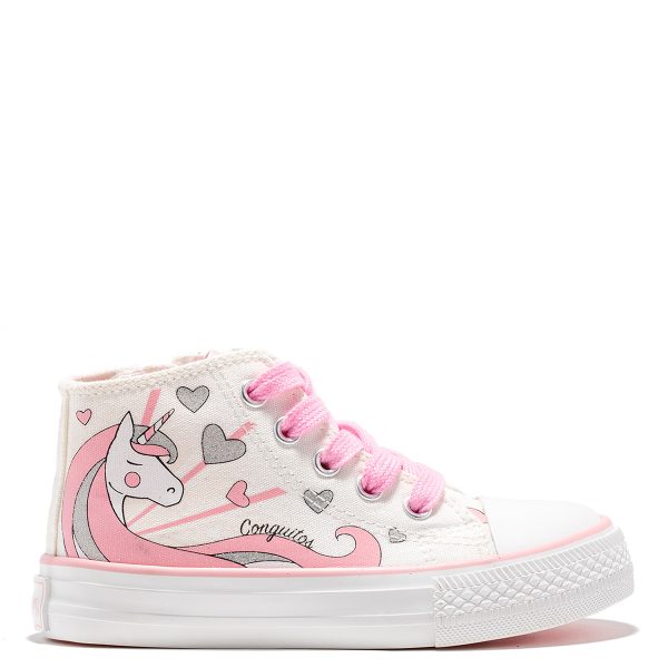 SNEAKERS ALTA, MODELLO CONVERSE UNICORNO STAMPA UNICORNO - immagine 2