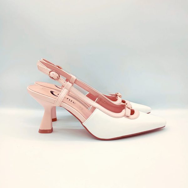 SLINGBACK CRICHIC - BIANCO/NUDE, 41