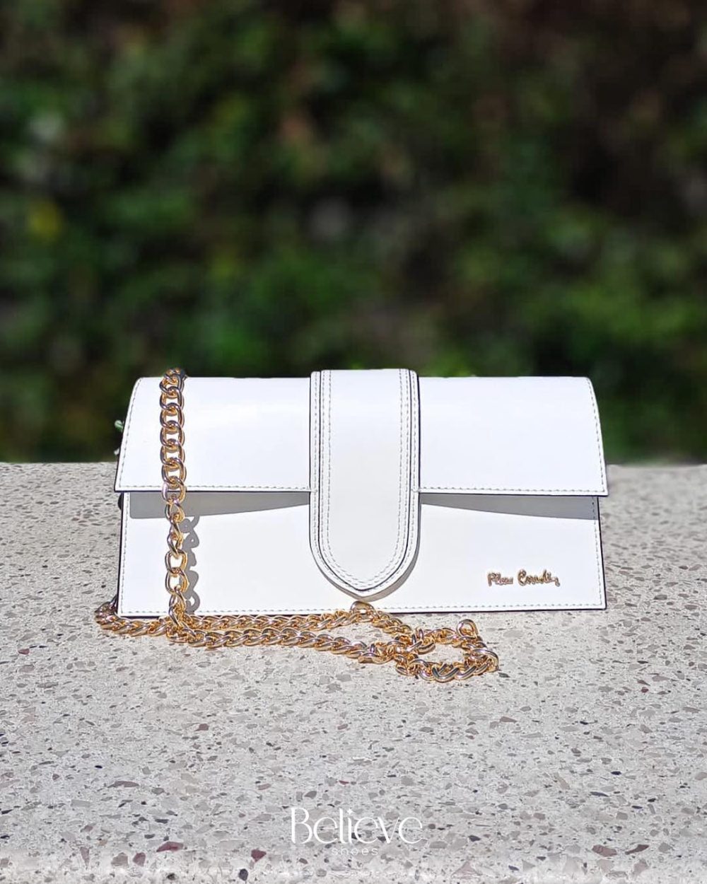 BORSA DOPPIA TRACOLLA, PELLE E CATENA PIERRE CARDIN